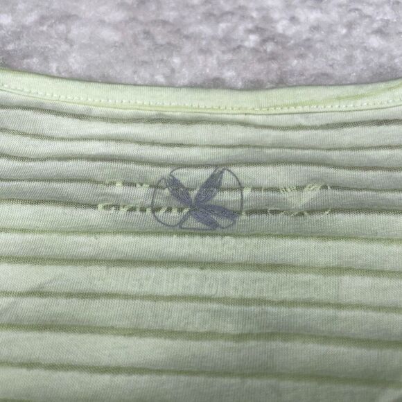 Carve Designs Yellow Stripe Ruched Long Sleeve Shirt - Picture 8 of 8